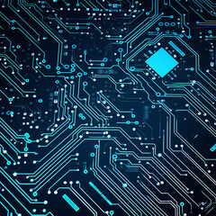 Poster - Abstract technology circuit board pattern.