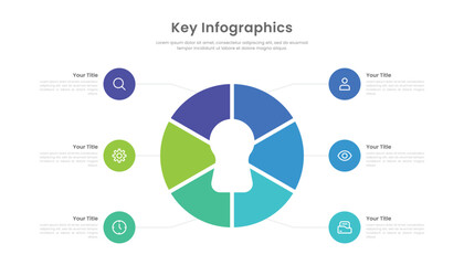 Key infographic template design for business presentation