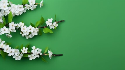 Canvas Print - a close up of a branch with white flowers