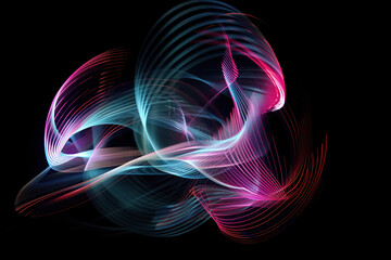 Poster - Speed motion blur. Colorful light trails. Abstract background image. Created with Generative AI technology