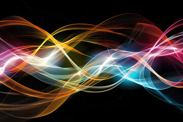 Poster - Speed motion blur. Colorful light trails. Abstract background image. Created with Generative AI technology