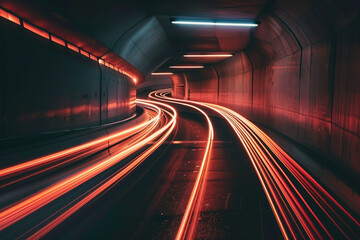 Poster - night traffic. colorful light trails. long exposure. background image. created with generative ai te