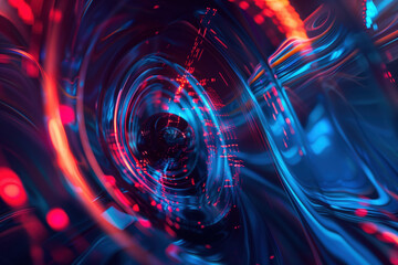 Poster - Speed motion blur. Colorful light trails. Abstract background image. Created with Generative AI technology