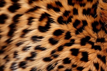 leopard fur macro shot, natural texture. ai generated