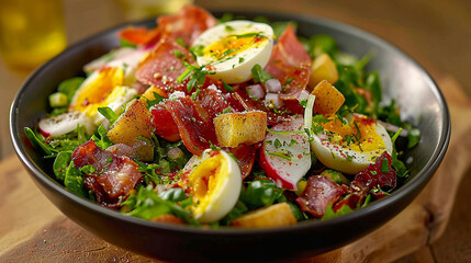 Salade Lyonnaise - Lyon-style Salad Delight Photo