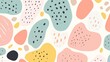 © alesia0604 - Terrazzo pattern in pastel colors. Abstract minimal modern mosaic stone shapes art . Background, good for postcard, packaging paper, design element, wrapping paper, stories