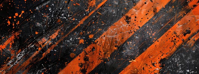 Poster - Black and orange grunge textures for poster and web banner design, perfect for extreme, sportswear, racing, cycling, football, motocross.