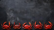 lobsters in a row; copy space, wallpaper,