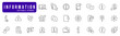 © tutti_frutti - Information line icon set. Info, point, fag, question, speech, answer, book etc. Editable stroke