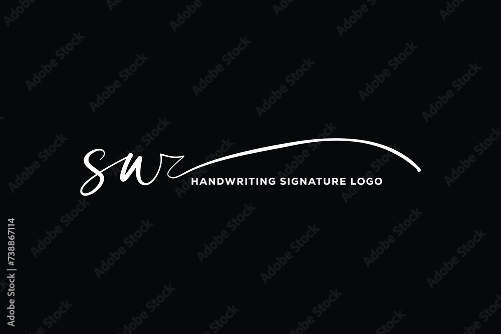 SW initials Handwriting signature logo. SW Hand drawn Calligraphy ...