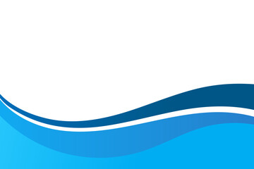 Wall Mural - abstract blue wavy business style background. vector illustration