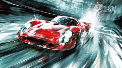 Wall Mural - Racing car posters. Car race banner. background	