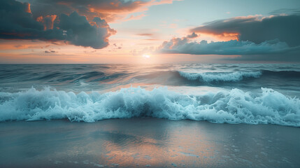 Wall Mural - sunset on the beach