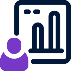 analyst icon. vector dual tone icon for your website, mobile, presentation, and logo design.