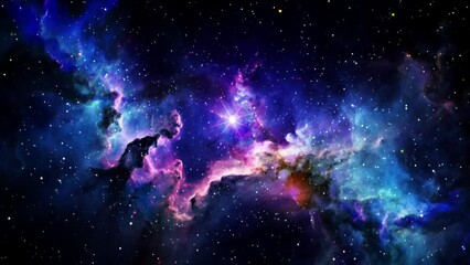 colorful cosmic nebula galaxy space background