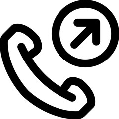 outcoming call icon. vector line icon for your website, mobile, presentation, and logo design.