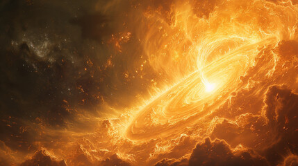 Wall Mural - spiraling inferno galaxy