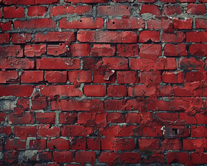 Old red brick wall background