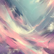  an abstract trendy background, characterized by real texture in pale violet, pink, and mint colors, adorned with scratches and irregularities, generative ai