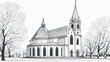 Boceto de una iglesia