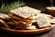 Wheaten Salt Crackers. Delicious Appetizer for Healthy and Light Diet with Bio Wholemeal.