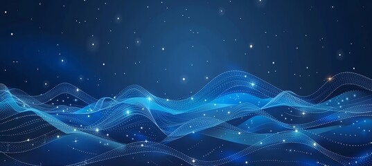 Wall Mural - Futuristic blue light motion background with vector design for wallpaper, banner, energy concept.