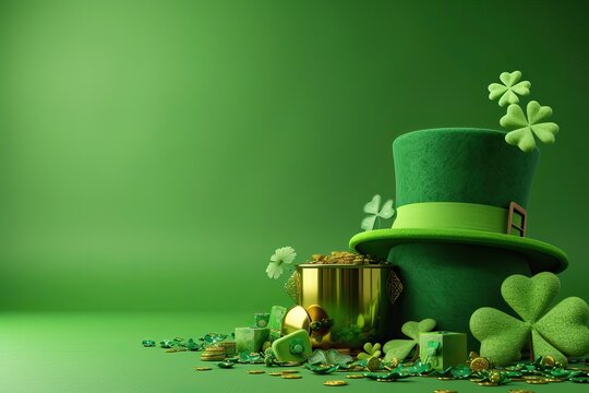 St. Patrick's Day concept with typical symbols.