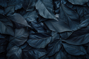 dense foliage of dark blue leaves, creating a textured natural background.