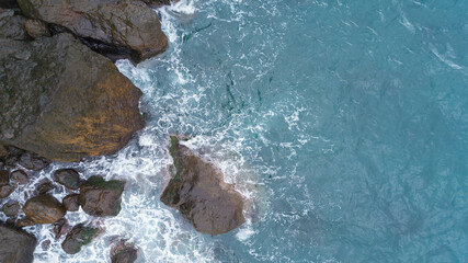 Poster - Tropical aerial of island in sea. vacation and travel concept.
