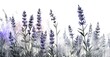 wild lavender flowers in the style of digital airbrushing, realistic yet stylized, digitally enhanced, 32k uhd, detailed crosshatching white background