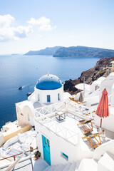 beautiful island of Santorini  Greece -  travel destination - Greek islands