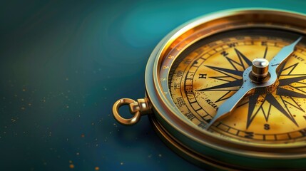 Poster - Business navigate recovery, Abstract, The compass navigate for businessmen to resume business growth in the economic crisis, Rethink, Reinvent and Recover