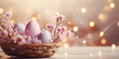 easter eggs and flowers, Egg Hunt Elegance Easter Wallpaper