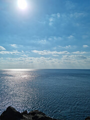 Canvas Print - Jeju Island cliffs and blue sea.