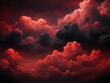 abstract red clouds background with dark shades