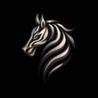 Zebra logo on black background