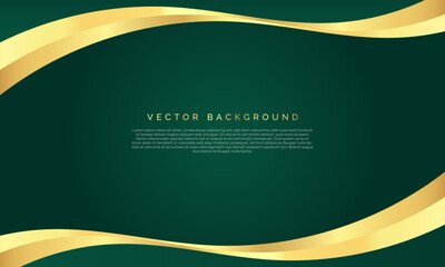 Poster - modern luxury wave green gradient background