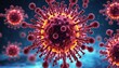  Viral Infection - A microscopic view of a virus's impact on cells