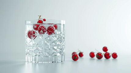 Canvas Print - strawberry in glass