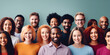 large mixed group of people different races, appearances Multicultural international students or friends diversity concept Portrait of diverse and successful professional team posing happily.