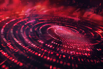 Poster - A red fingerprint is surrounded by a circle of numbers