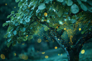 Poster - A tree with a lot of leaves and branches