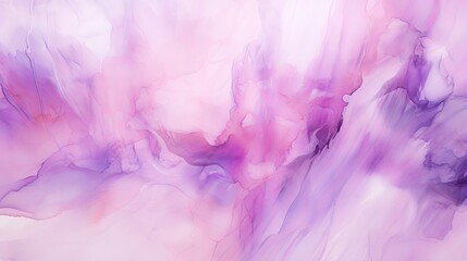 Wall Mural - Abstract art background purple and lilac colors. Watercolor painting on canvas with soft violet gradient. Fragment of red artwork on paper with flower pattern. Texture backdrop, macro