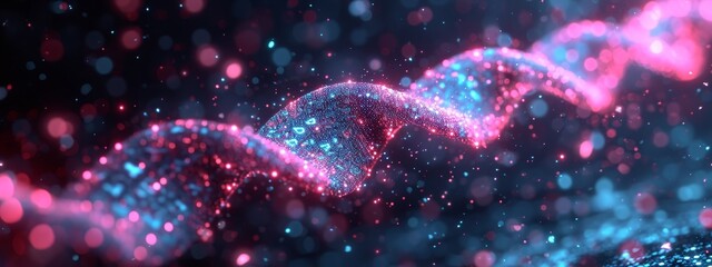 DNA gene background science helix cell genetic medical biotechnology biology bio. Technology gene DNA abstract molecule medicine blue 3D background research digital futuristic human concept health