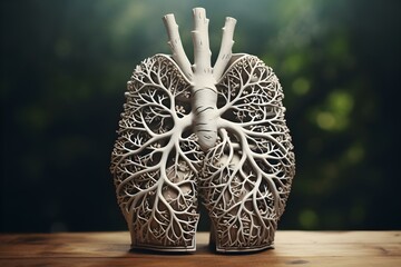 Poster - A closeup of human lungs symbolizing the respiratory system and medical treatment. Concept Medical Illustration, Respiratory System, Closeup Image, Human Anatomy, Treatment Concept