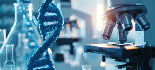 Aufkleber - DNA double helix. DNA molecule structure. Medical science research of chromosome DNA genetic biotechnology in human genome cell. Science laboratory experiments analysis and genetic engineering study.