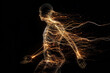 Illustration mapping the central and peripheral nervous systems in a transparent human figure, highlighting sensory and motor neuron networks.