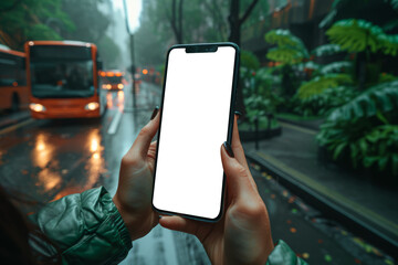 Poster - sustainable mobility apps promoting eco-friendly transportation options and reducing carbon emission