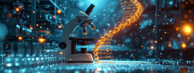 Wall Mural - research medical dna lab science biotechnology scientist laboratory clinic medicine chemistry. medic