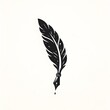 © Rajeev - flat logo of Vector feather pen icon illustration